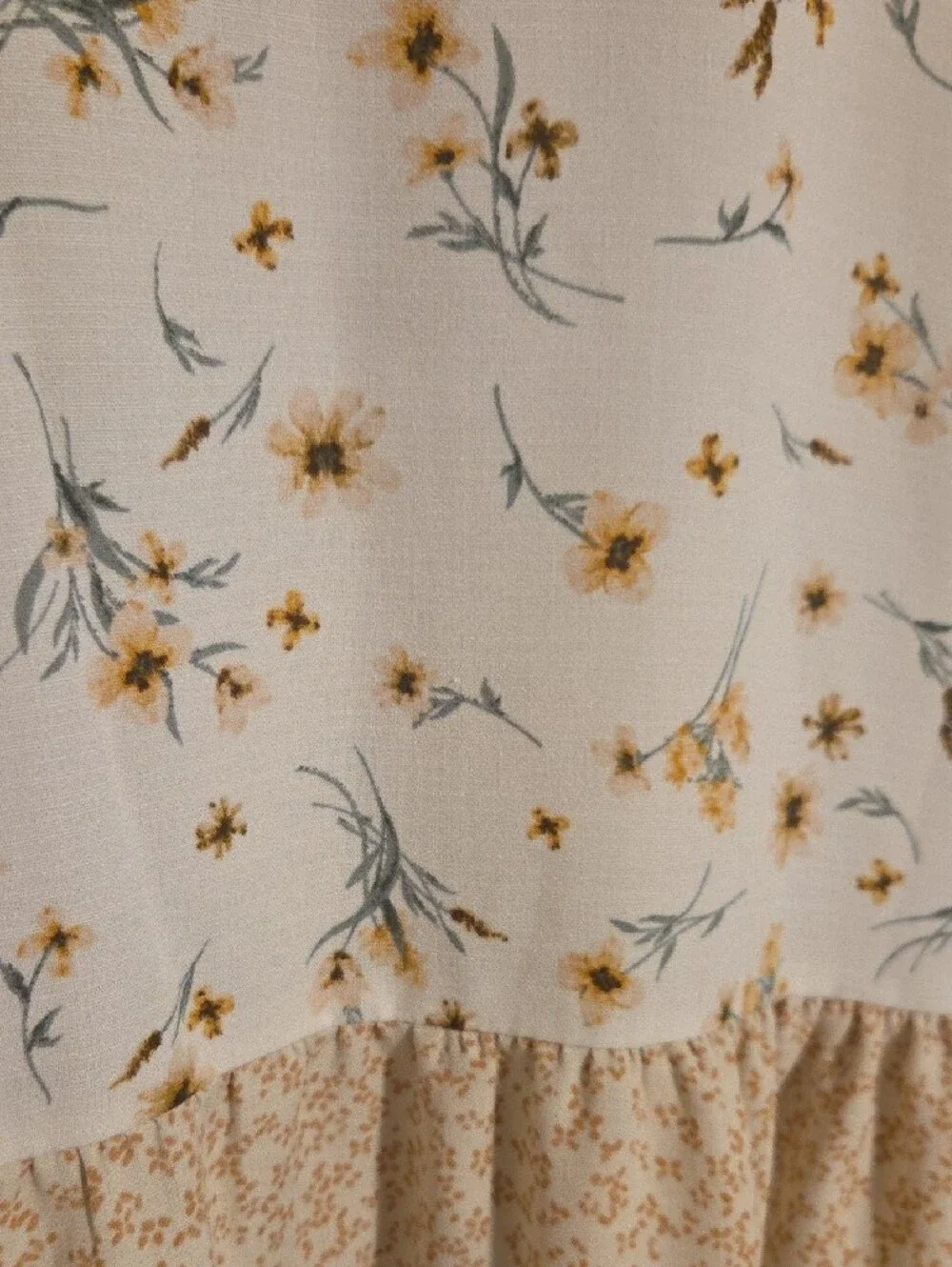 Anthropologie Paper Crane Floral Tiered Peplum Top - Size L (Fits Small)